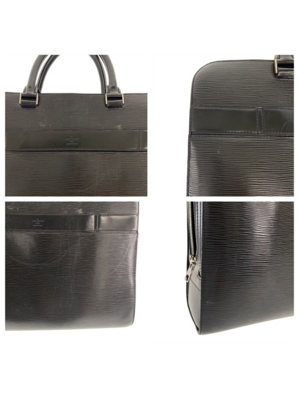 Louis Vuitton Epi Bassano GM Noir Black Leather Business Bag - Picture 6 of 9